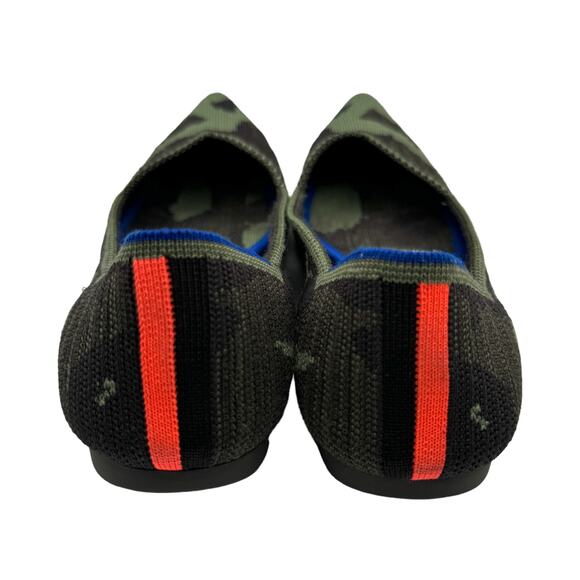 Rothy's The Point Olive Camo Knit Pointy Toe Ballet‎ Flats Womens Size 9 - Picture 3 of 9